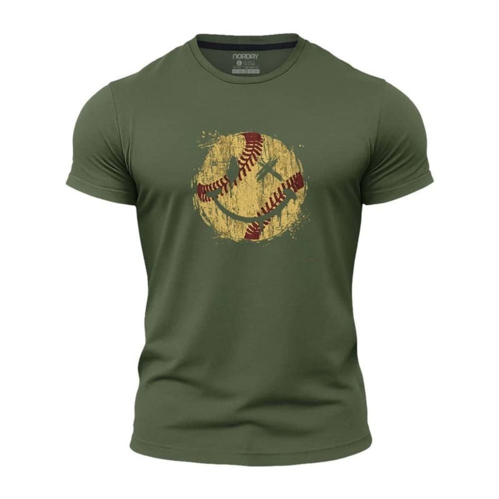 Baseball Smiley Athletic Quick - Dry T-Shirt - Norday SE