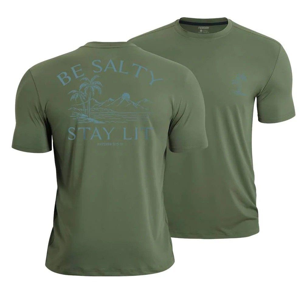 Be Salty Stay Lit Atletisk rasktørrende T-skjorte - Norday SE