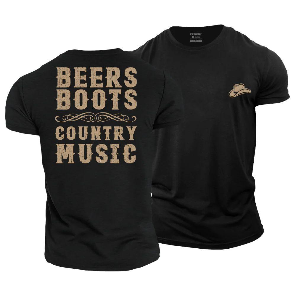 Beers Boots Country Music T-Shirt - Norday SE