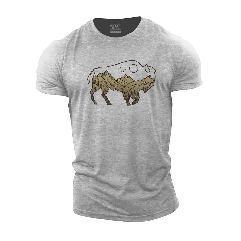 Bison og Fjell T-skjorte - Norday SE