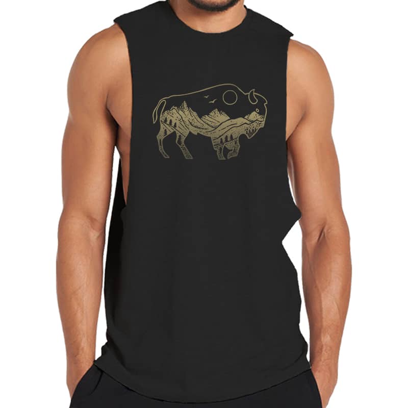 Bison and Mountains Tank Top - Norday SE