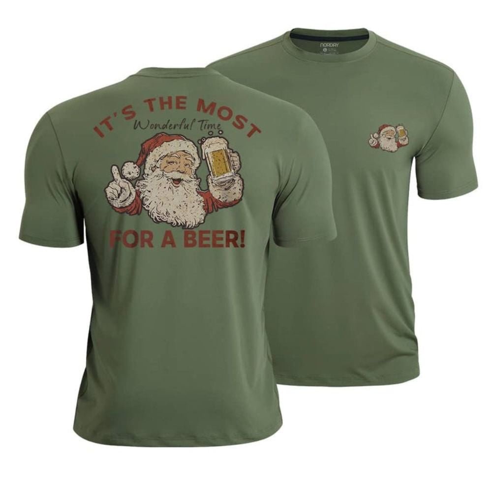 Christmas Beer Time Athletic Quick - Dry T-Shirt - Norday SE