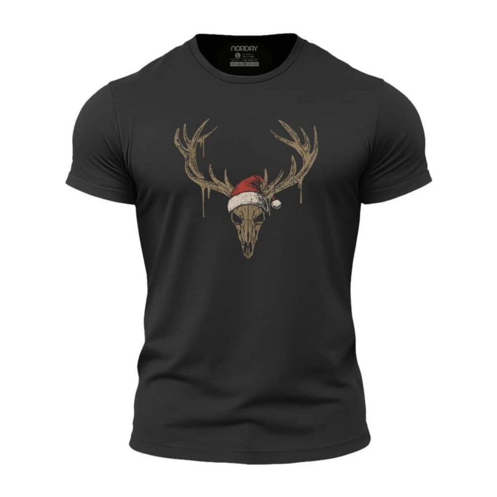 Christmas Elk Skull Athletic Quick - Dry T-Shirt - Norday SE