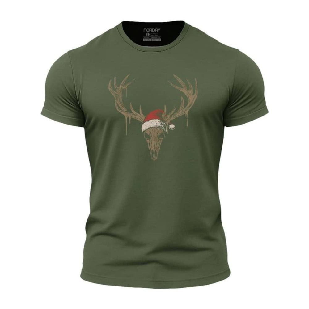 Christmas Elk Skull Athletic Quick - Dry T-Shirt - Norday SE