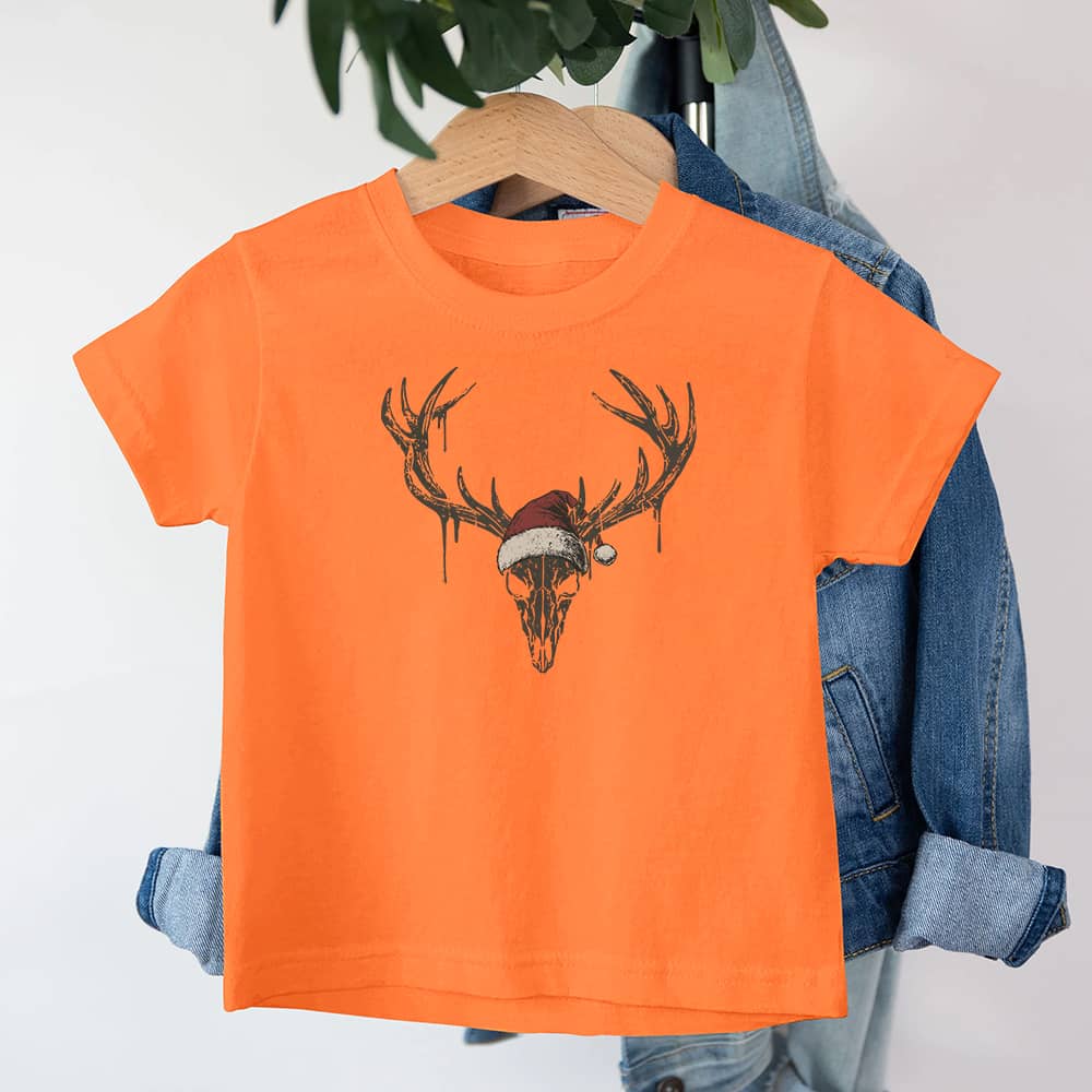 Christmas Elk Skull Barn T-Shirt - Norday SE