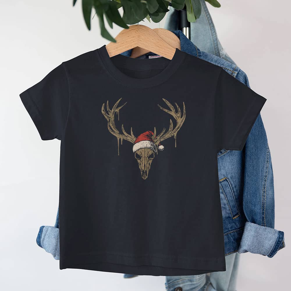Christmas Elk Skull Barn T-Shirt - Norday SE