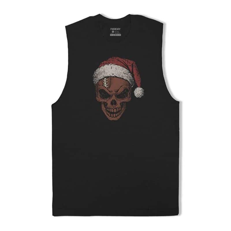 Christmas Football Skull Tank Top - Norday SE