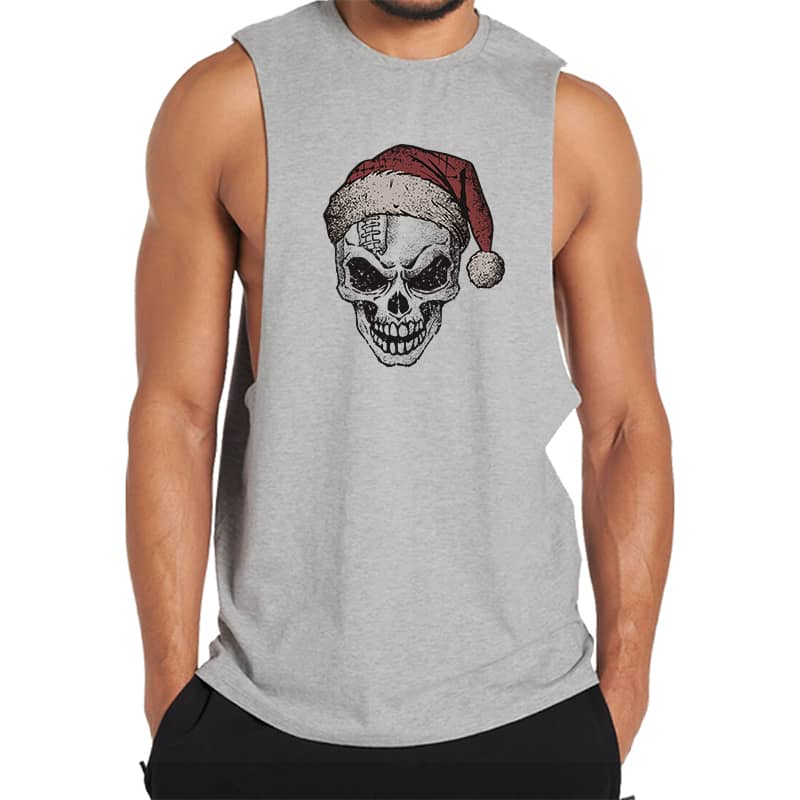 Christmas Football Skull Tank Top - Norday SE