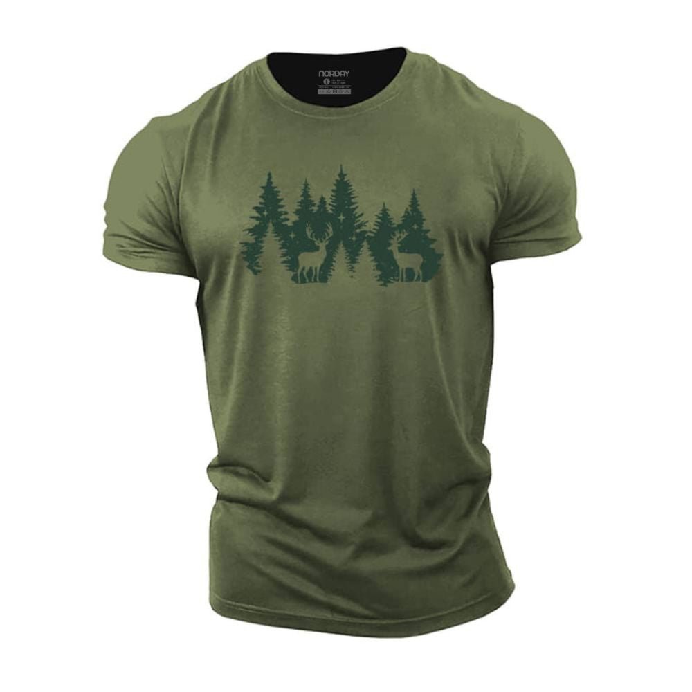 Christmas Forest Deer T-Shirt - Norday SE