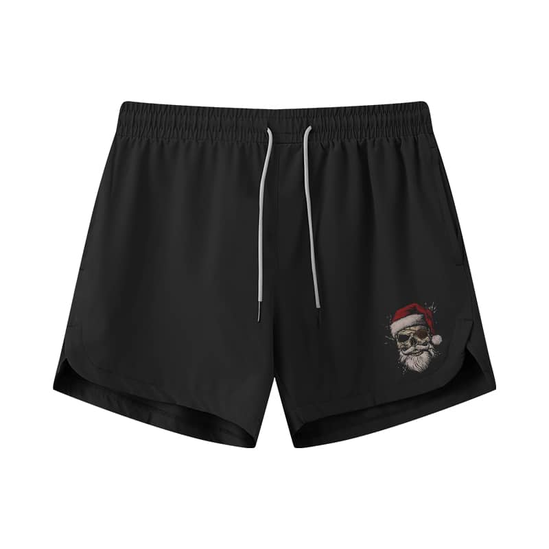 Christmas Pirate Skull Athletic Quick - Dry Shorts - Norday SE