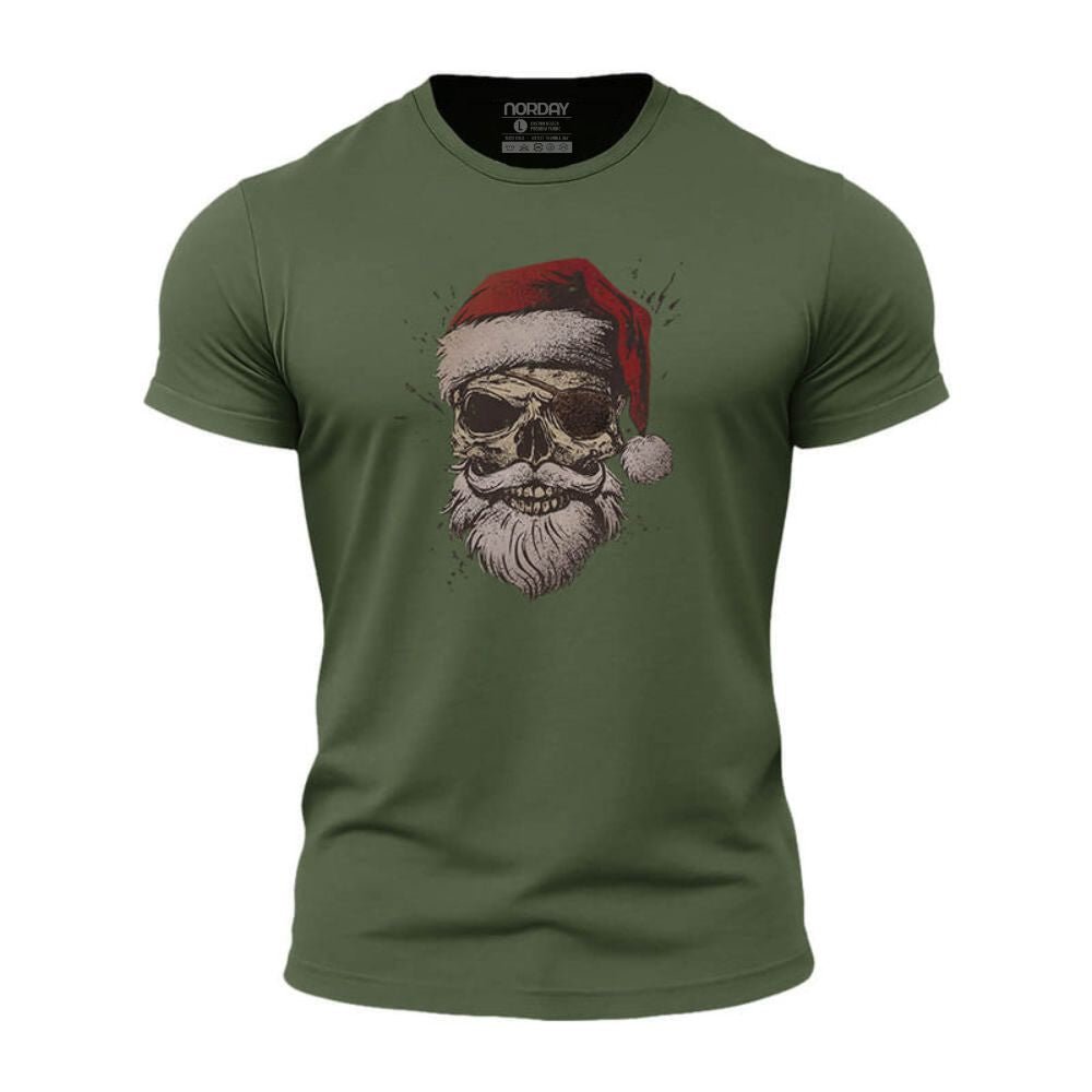 Christmas Pirate Skull Athletic Quick - Dry T-Shirt - Norday SE