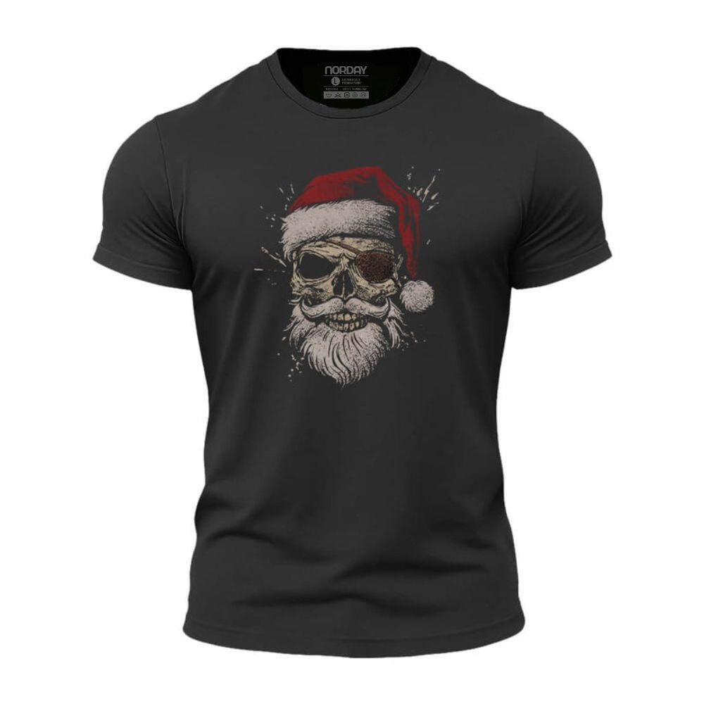 Christmas Pirate Skull Athletic Quick - Dry T-Shirt - Norday SE