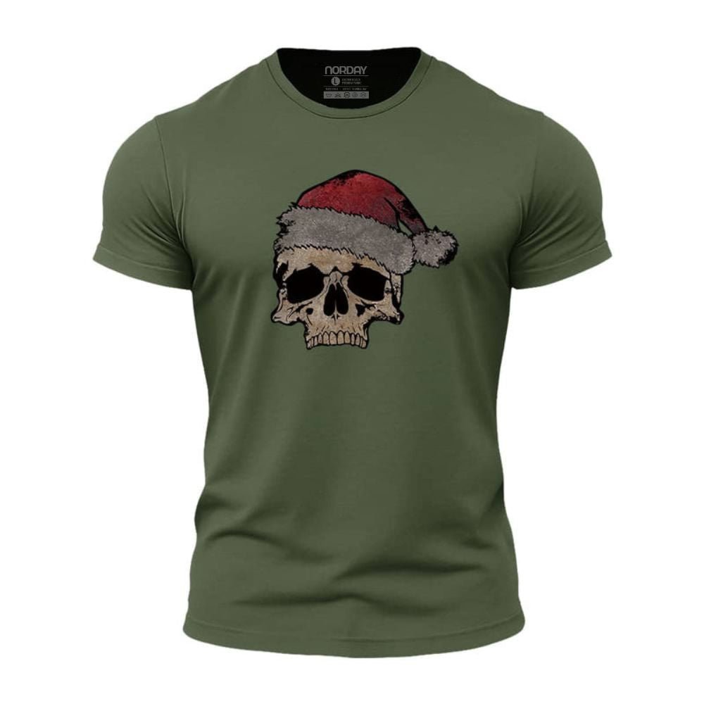 Christmas Skull Athletic Quick - Dry T-Shirt - Norday SE