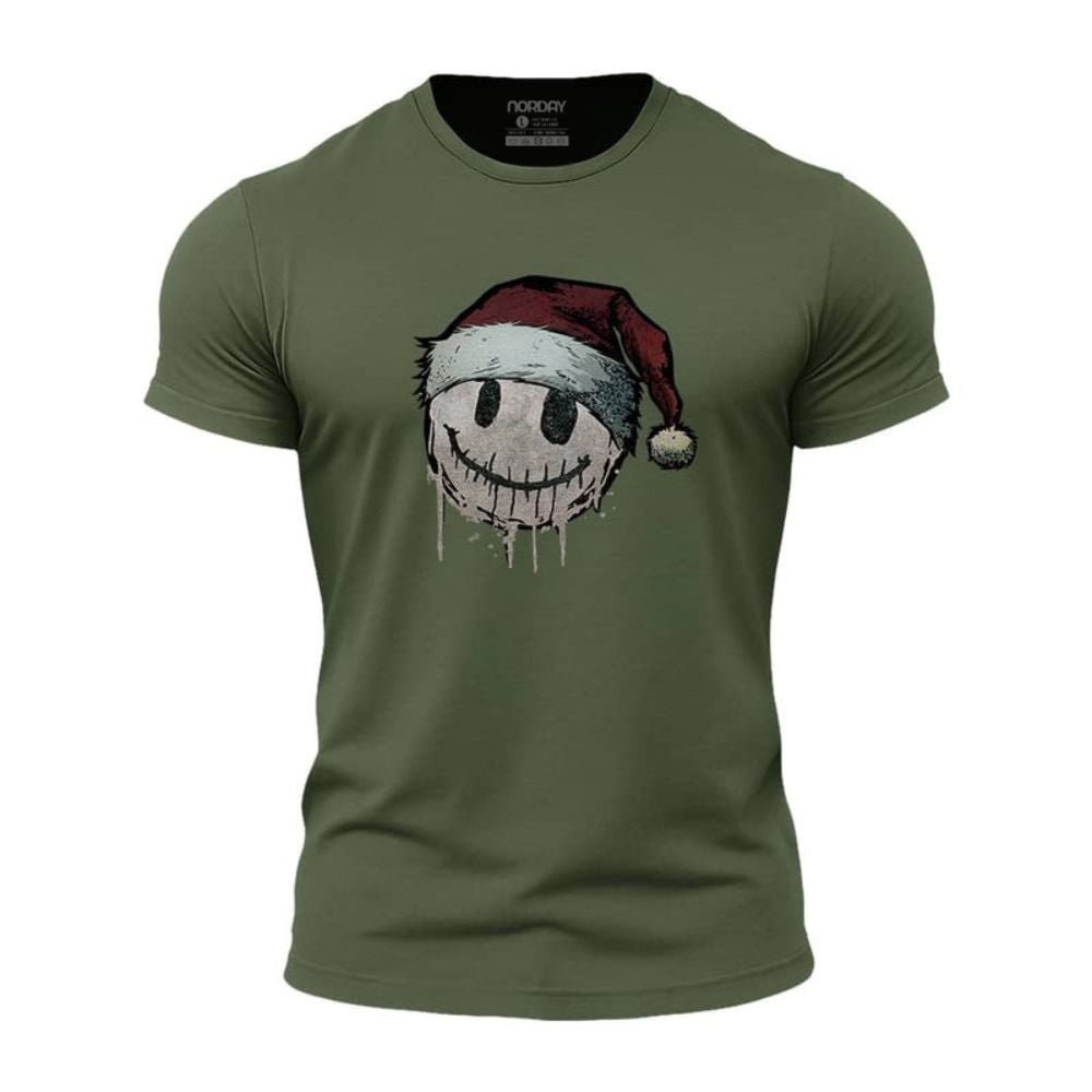 Christmas Smiley Athletic Quick - Dry T-Shirt - Norday SE