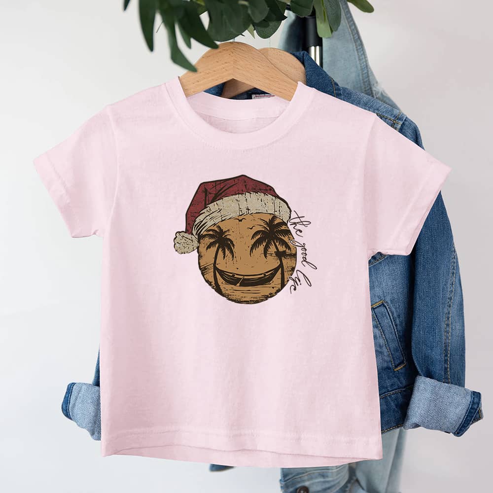 Jul Smiley Palmtre Barn T-skjorte - Norday SE