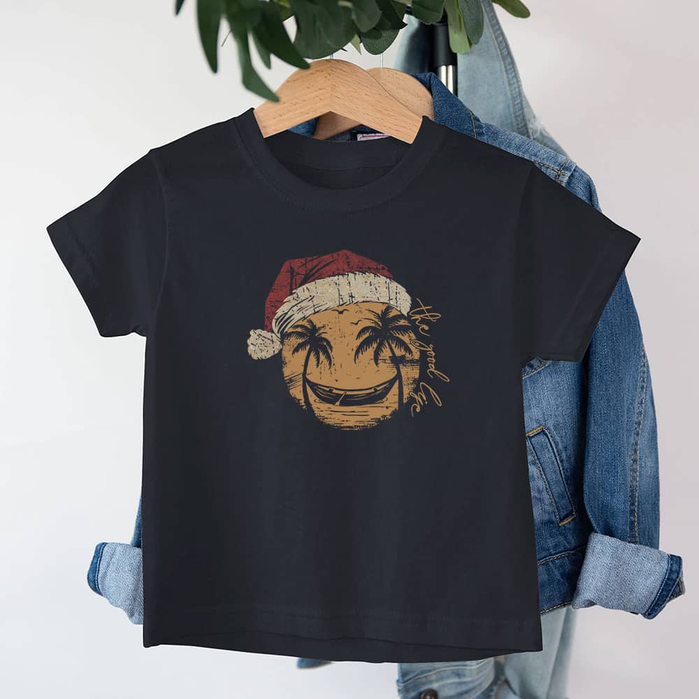 Jul Smiley Palme Tre Barn T-skjorte - Norday SE