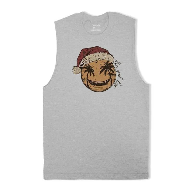 Christmas Smiley Palm Tree Tank Top - Norday SE