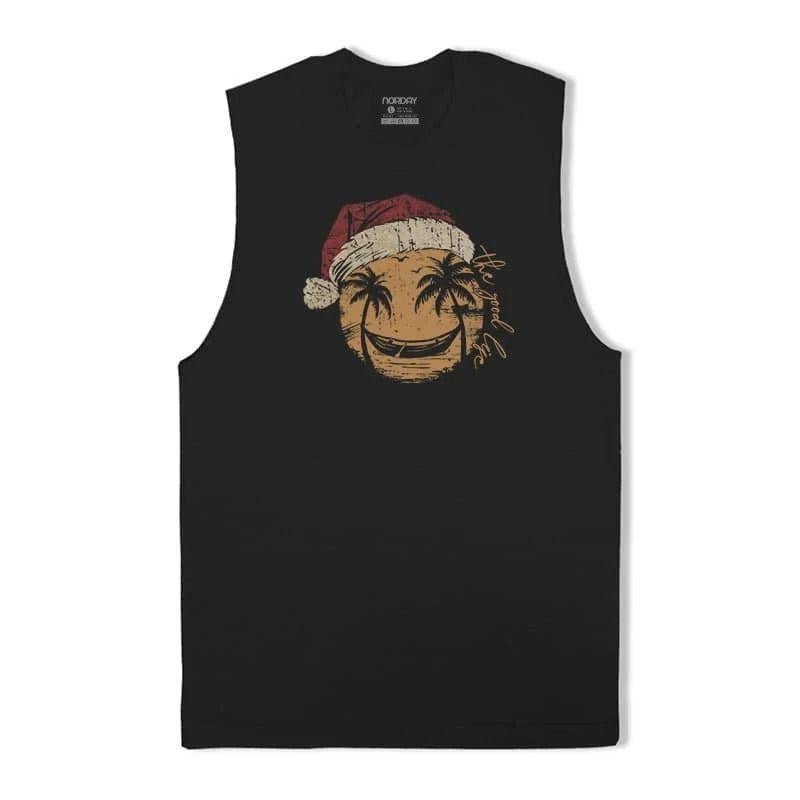 Christmas Smiley Palm Tree Tank Top - Norday SE