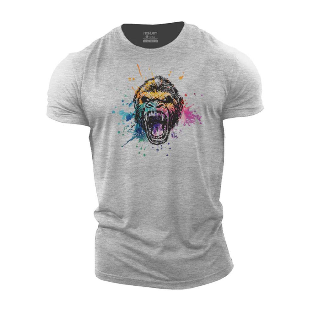 Fargefylt blekksprit-gorilla T-skjorte - Norday SE