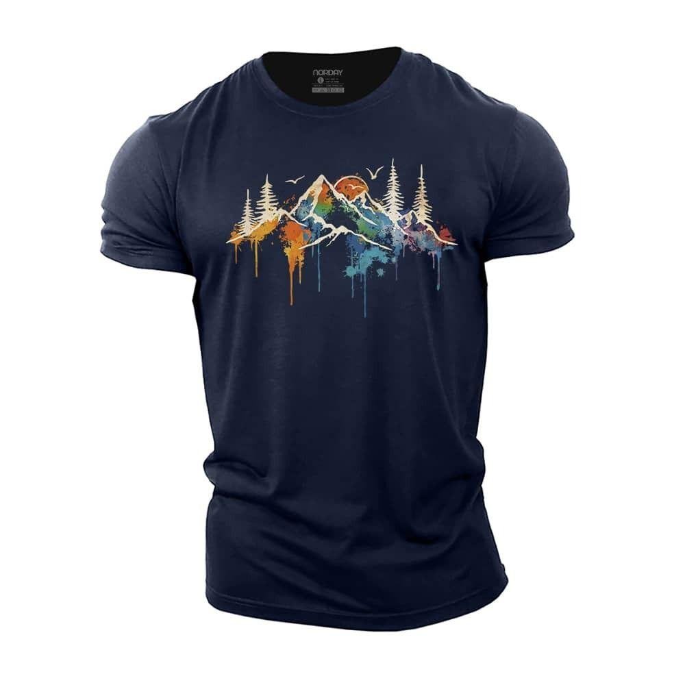 Fargefull fjell T-skjorte - Norday SE