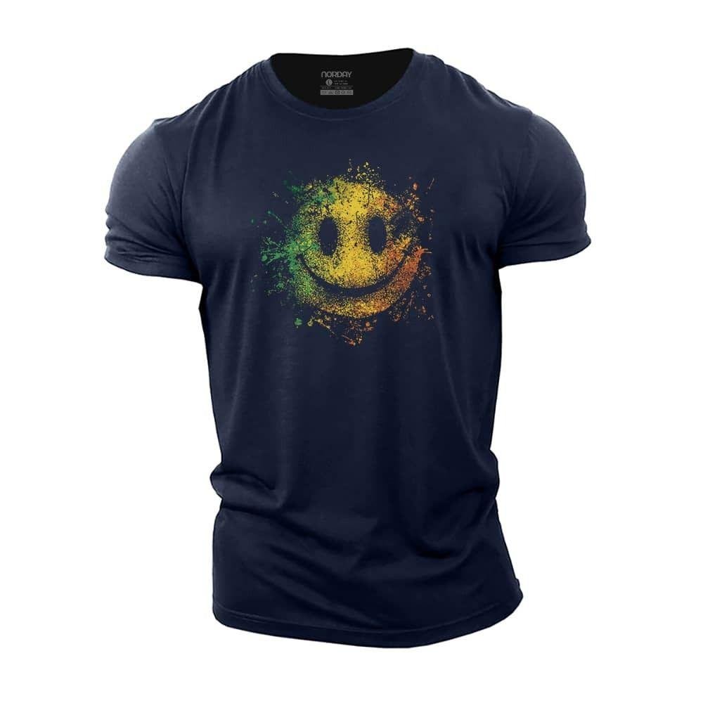 Fargefull partikkel smilie T-skjorte - Norday SE