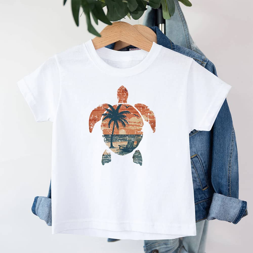 Fargefull Turtle Barn T-skjorte - Norday SE
