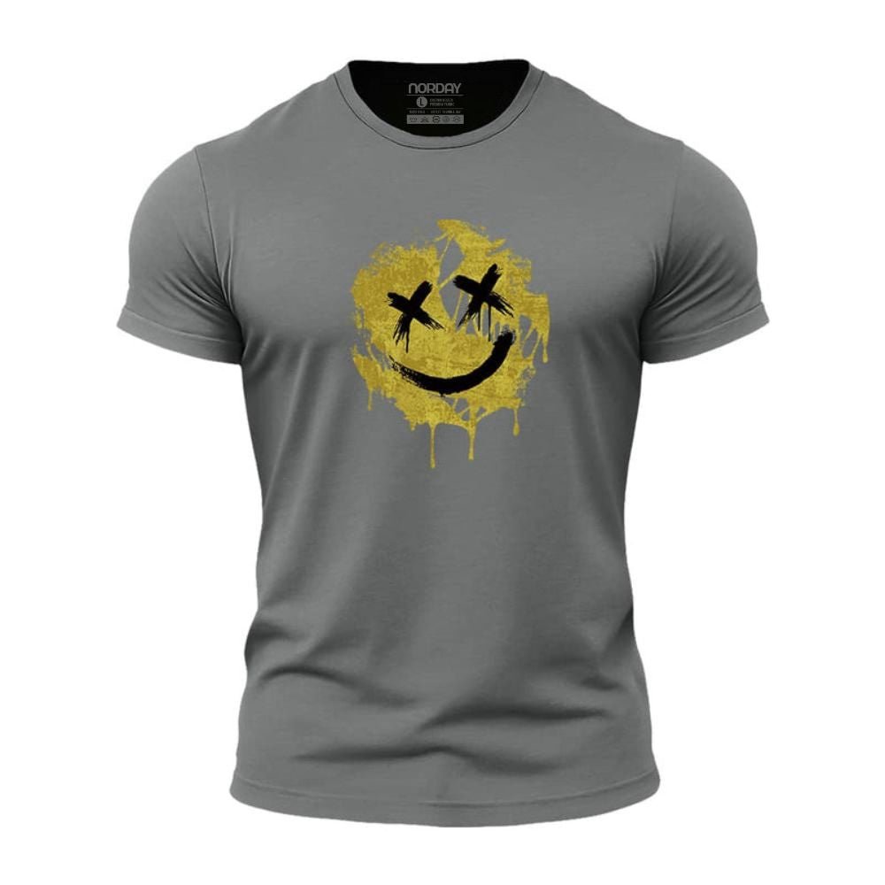 Cracked Smiley Athletic Quick - Dry T-Shirt - Norday SE