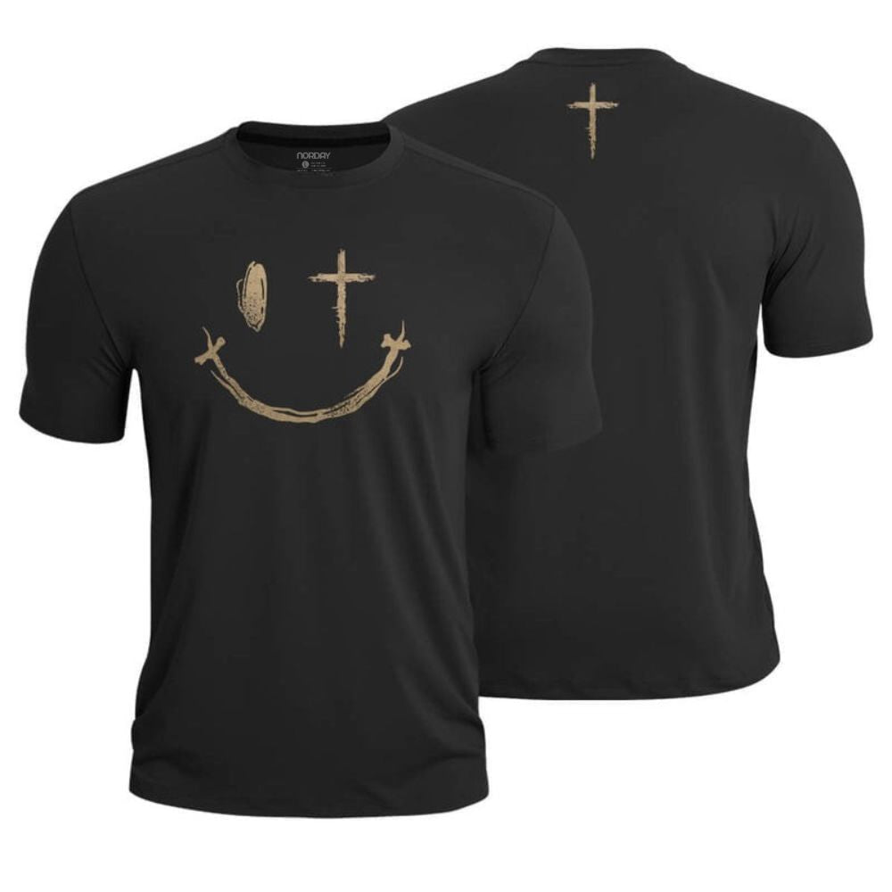 Cross Smiley Face Athletic Quick - Dry T-Shirt - Norday SE