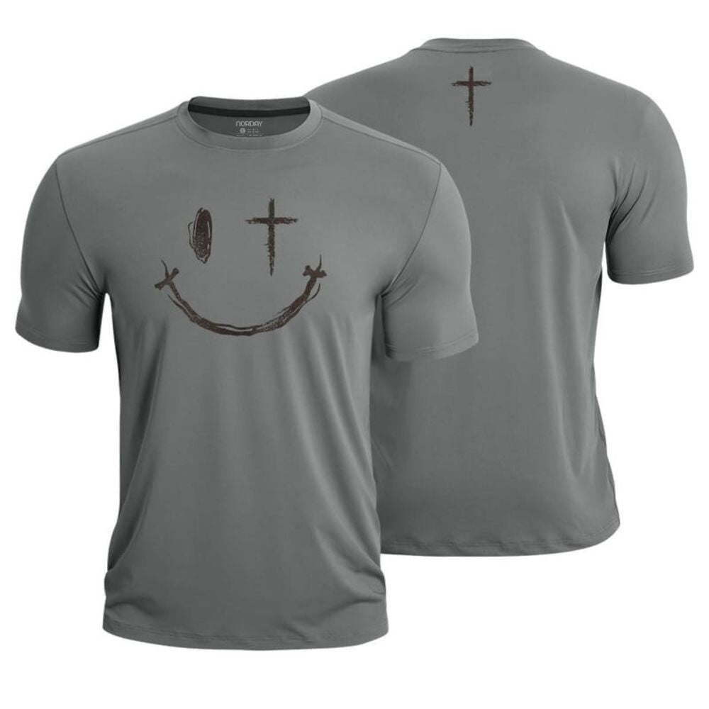 Cross Smiley Face Athletic Quick - Dry T-Shirt - Norday SE