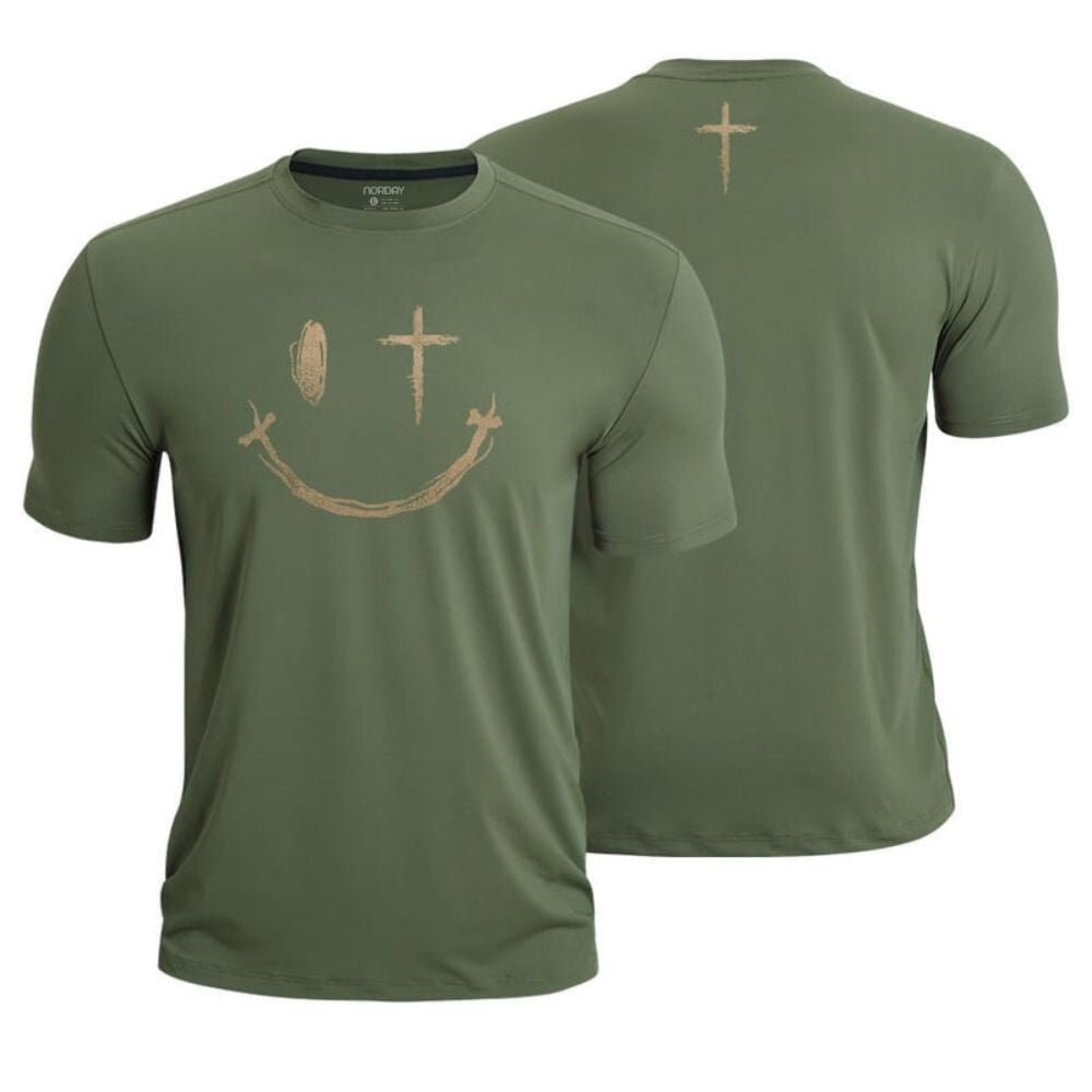 Cross Smiley Face Athletic Quick - Dry T-Shirt - Norday SE