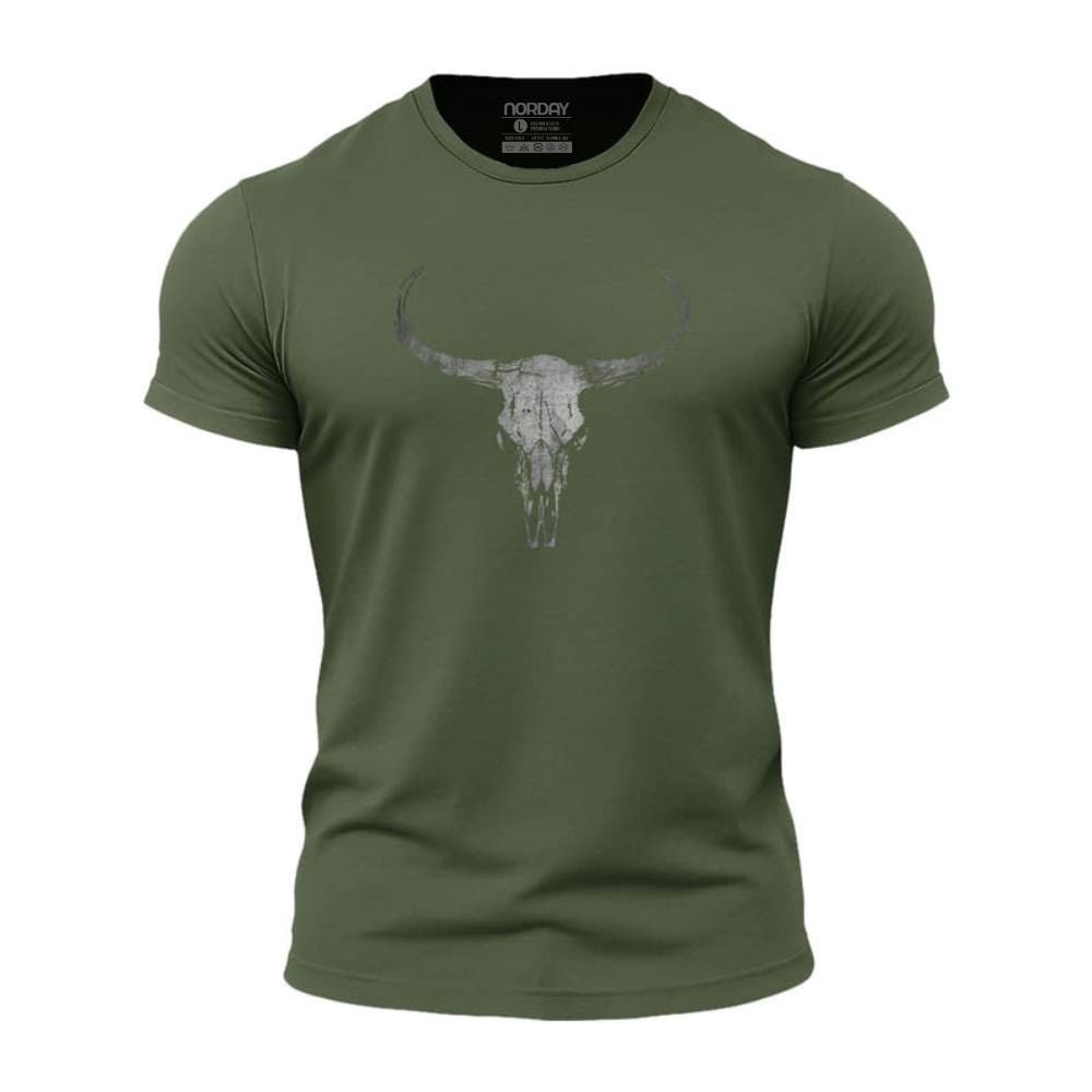 Dark Bull Skull Athletic Quick - Dry T-Shirt - Norday SE