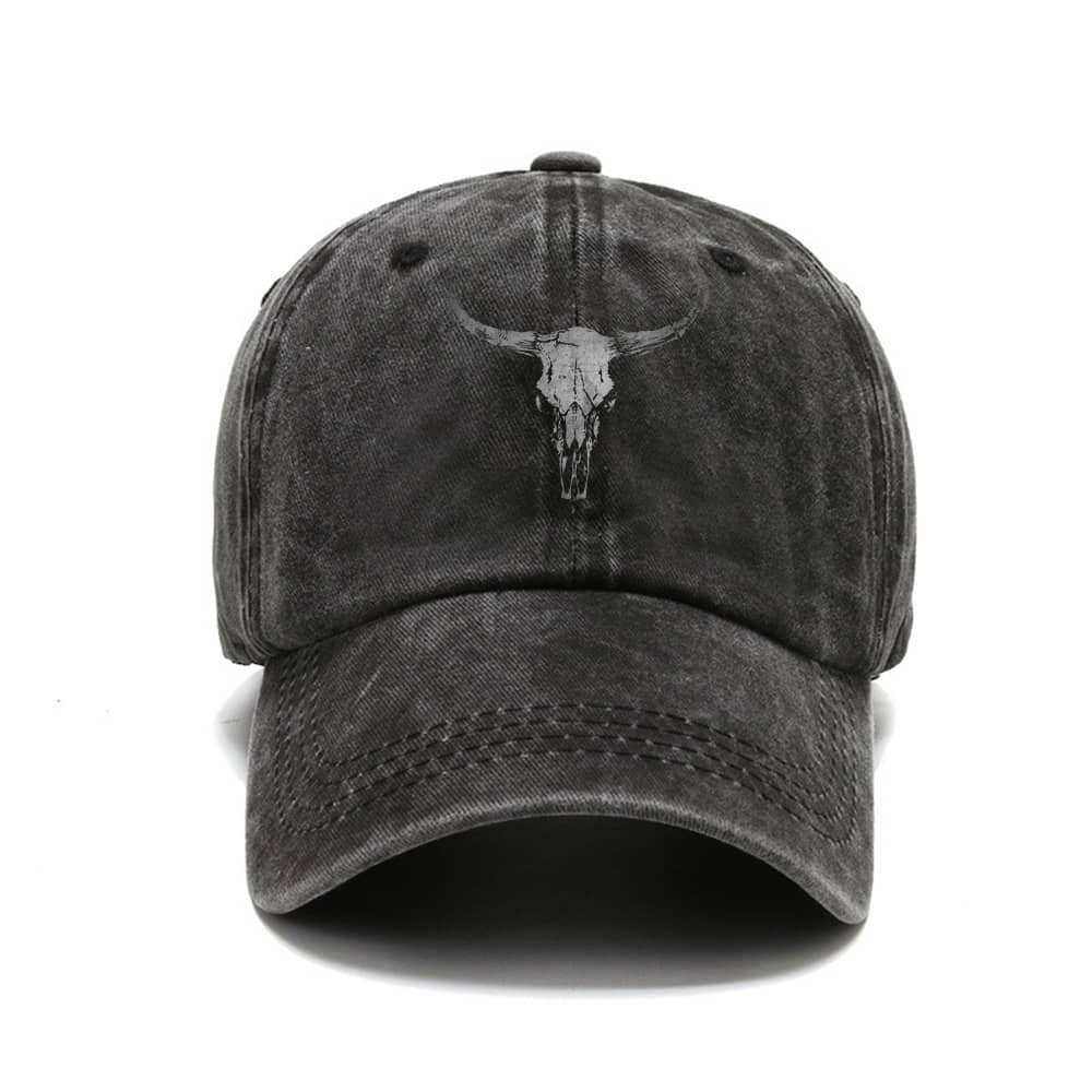 Dark Bull Skull Vintage Keps - Norday SE