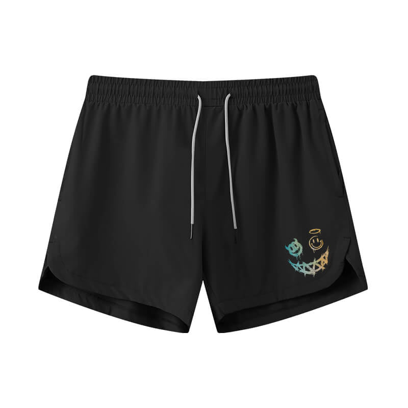 Devil Angel Smiley Athletic Quick - Dry Shorts - Norday SE