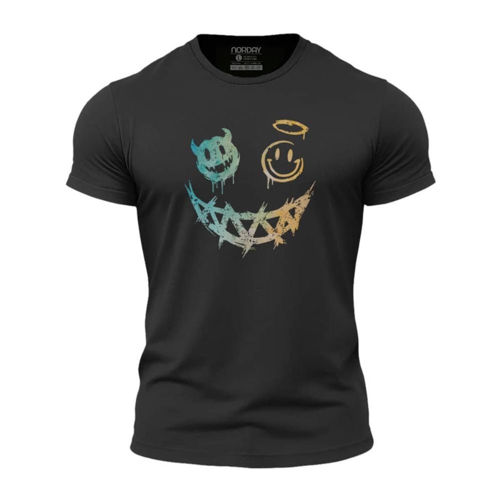 Devil Angel Smiley Athletic Quick - Dry T-Shirt - Norday SE