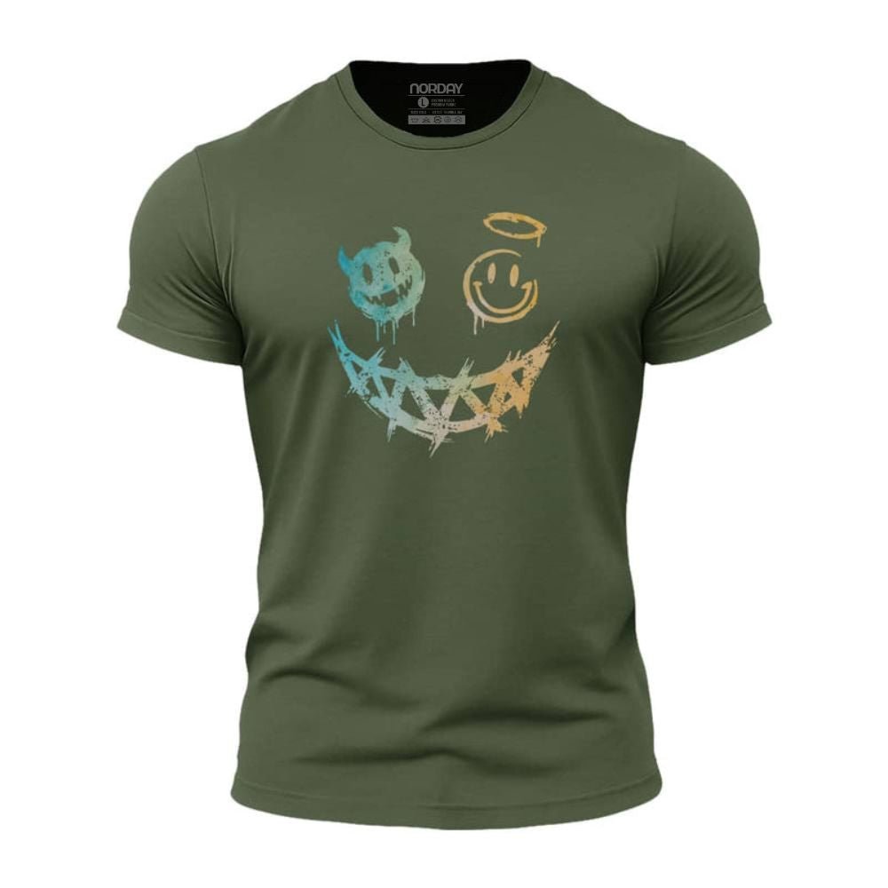 Devil Angel Smiley Athletic Quick - Dry T-Shirt - Norday SE