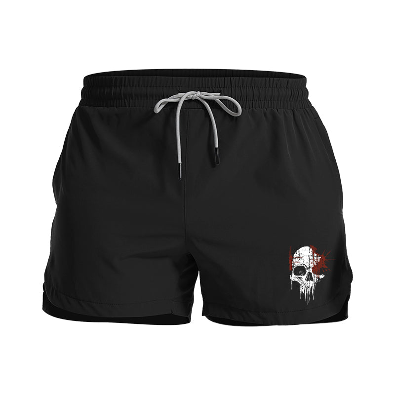 Drydende hodeskalle idrettsshorts – hurtigttørkende – Norday SE