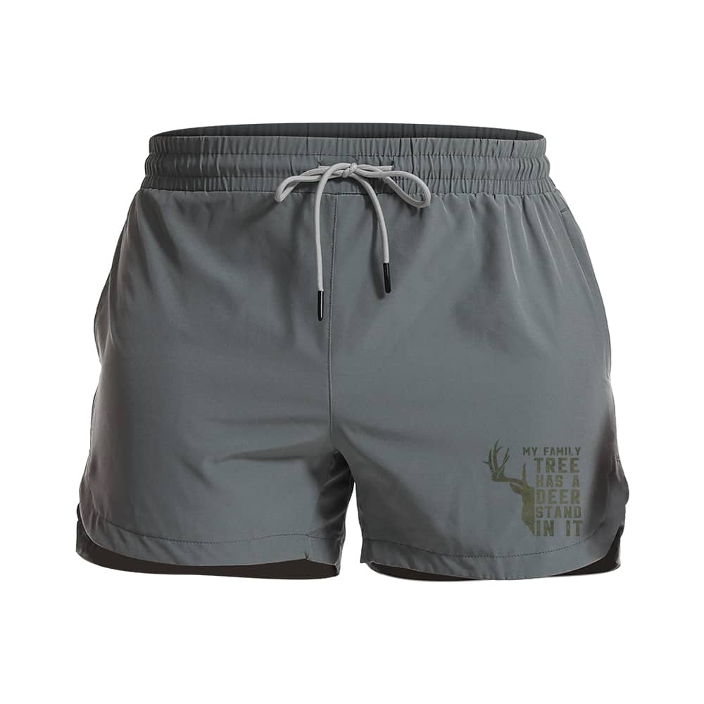 Familietre Deer Stand Sportlige hurtigtørkende shorts - Norday SE