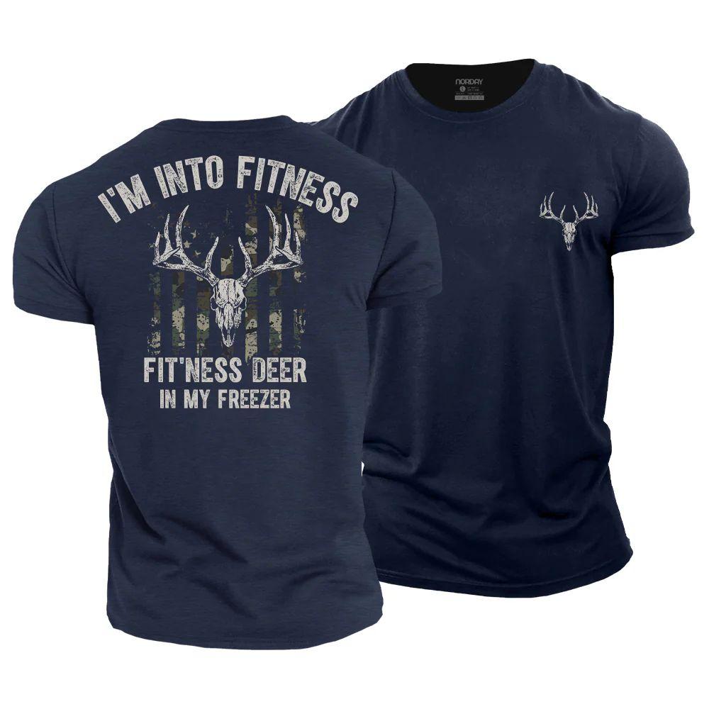 T-skjorte med fitnesshjort i fryseren min - Norday SE