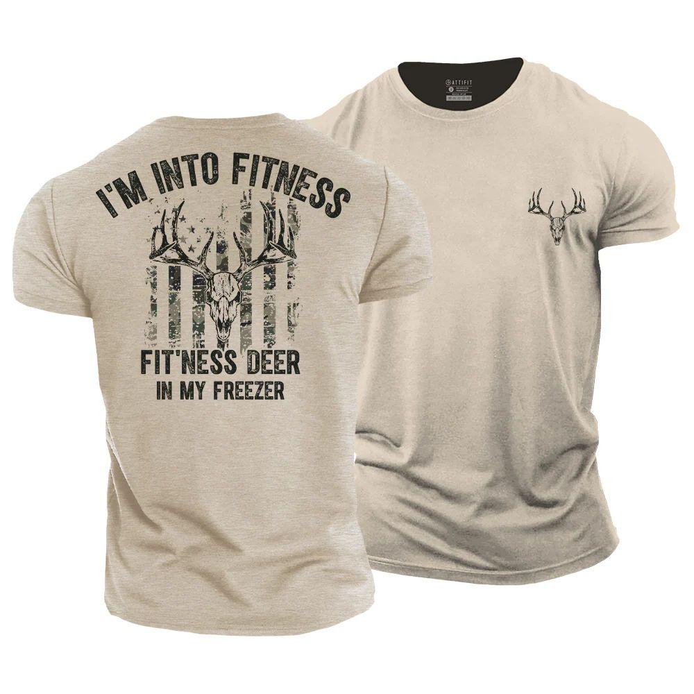 T-skjorte med fitness-hjort i fryseren min - Norday SE