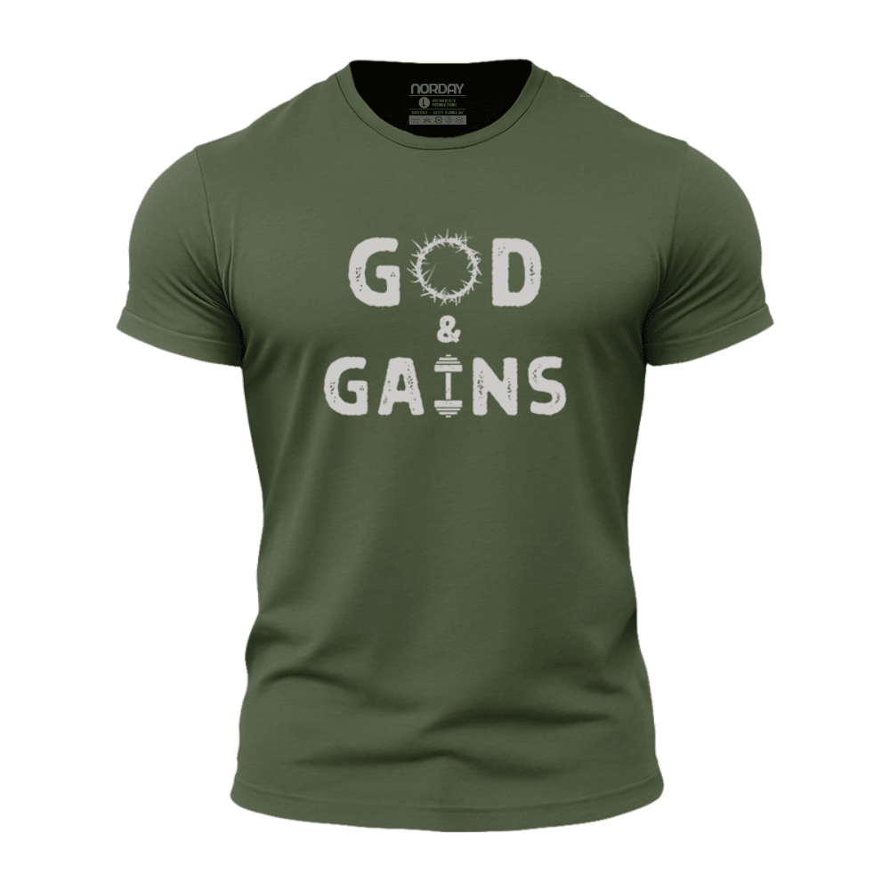 God and Gains Idrettslig Hurtigttørkende T-skjorte - Norday SE