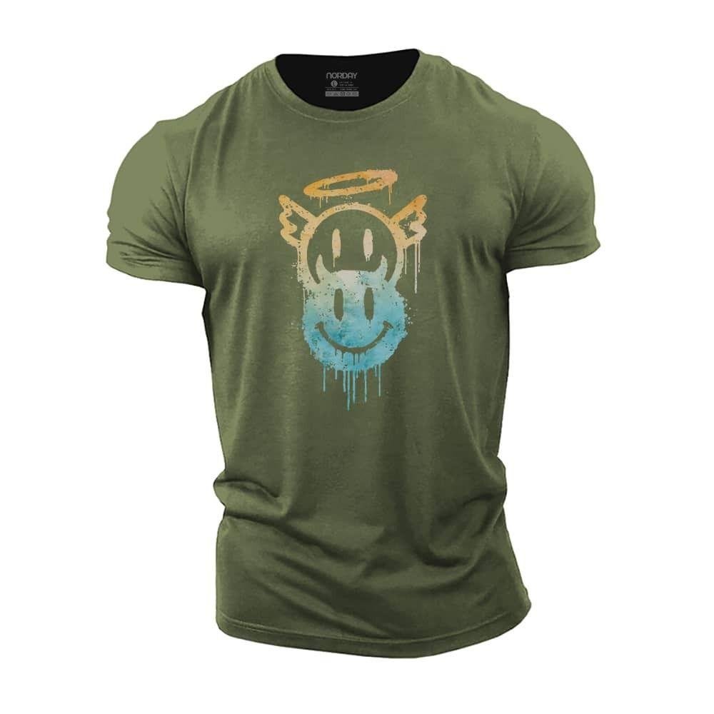 Halo Dryende Smiley T-skjorte - Norday SE