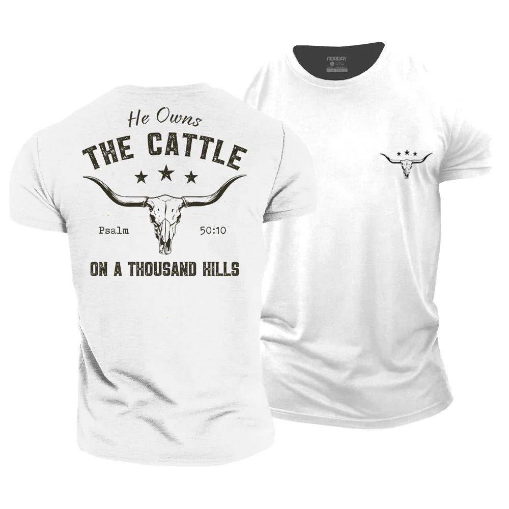 He Owns The Cattle On a Thousand Hills T-Shirt - Norday SE