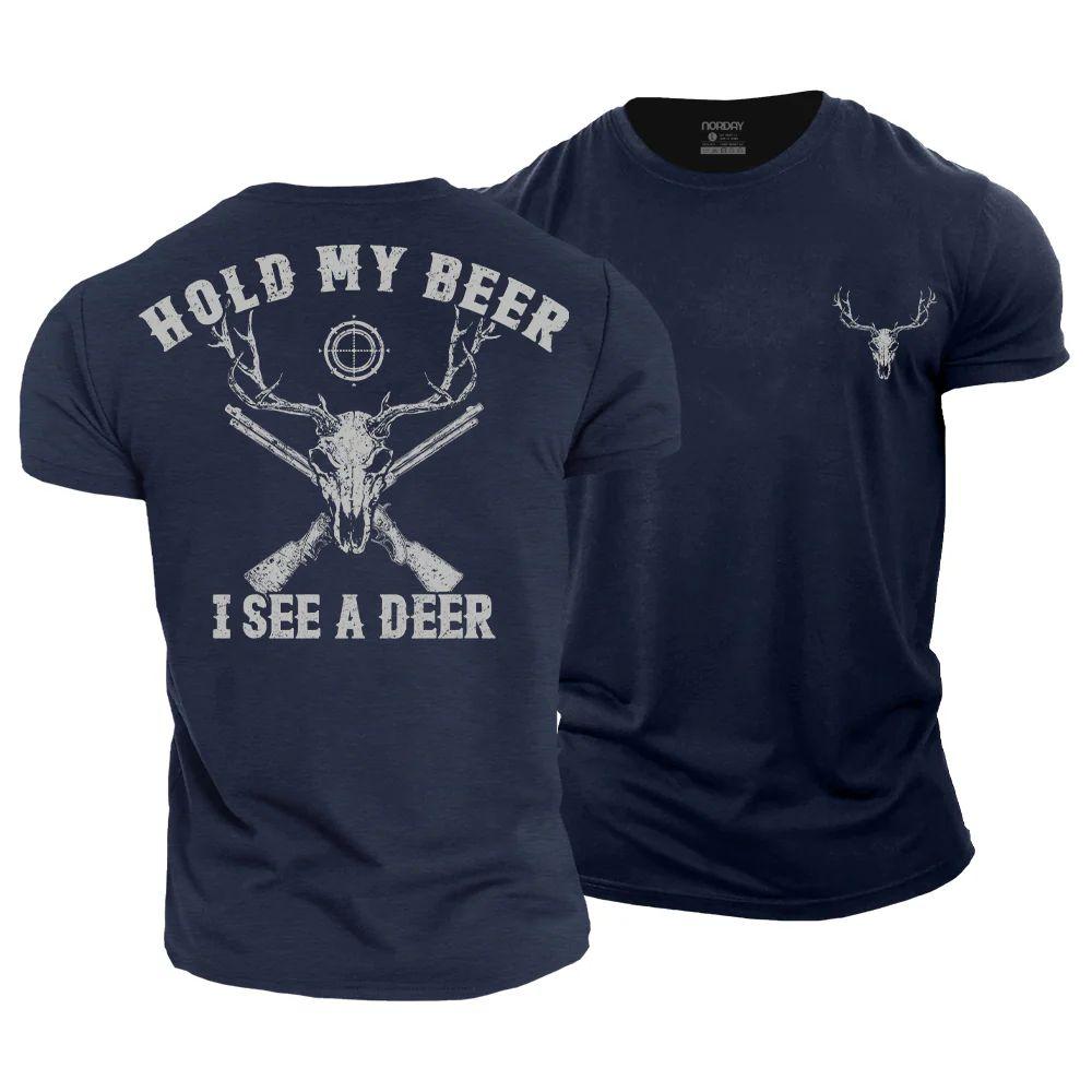 Hold min øl, jeg ser en hjort T-skjorte - Norday SE