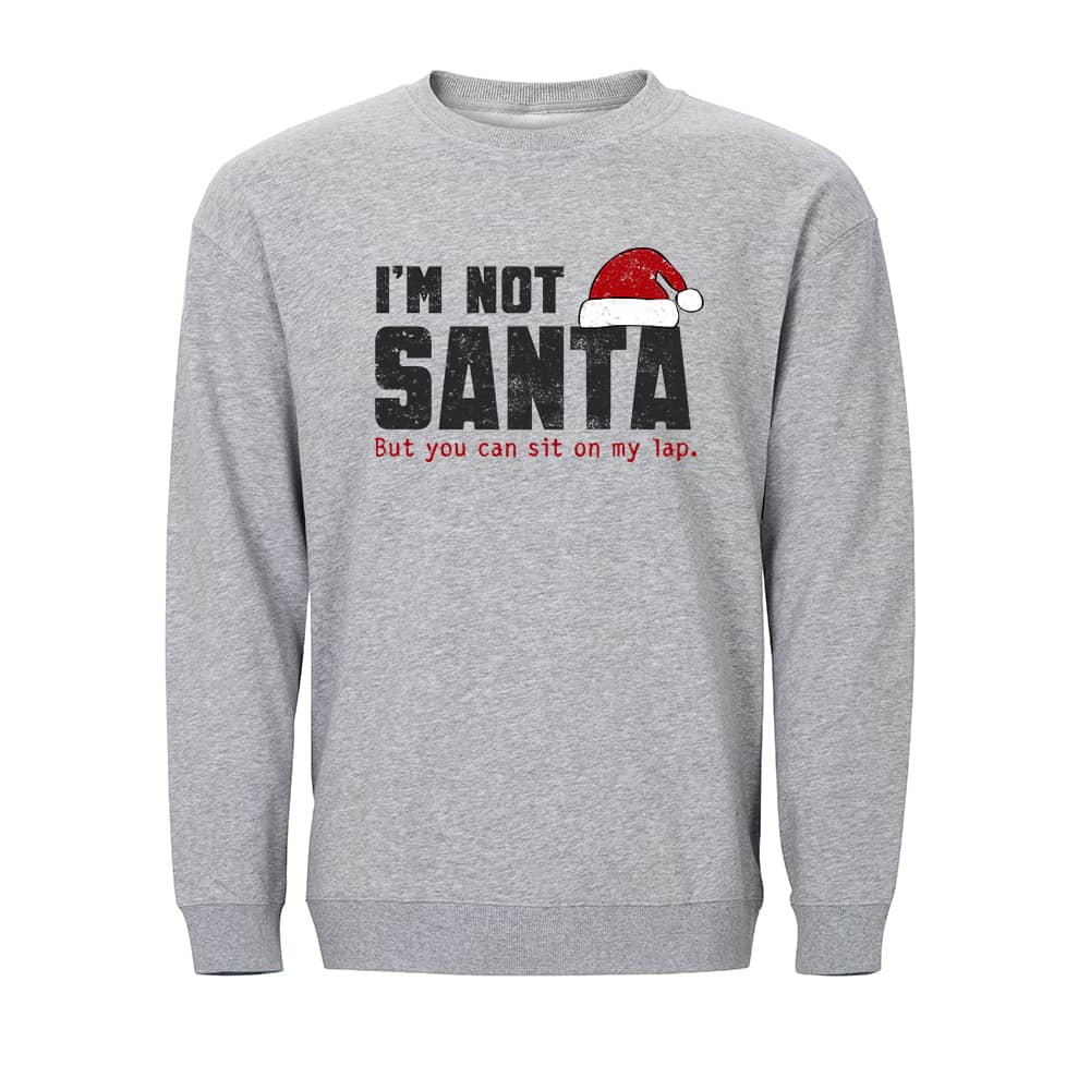 Sweatshirt med teksten "Jeg Er Ikke Julemann" - Norday SE