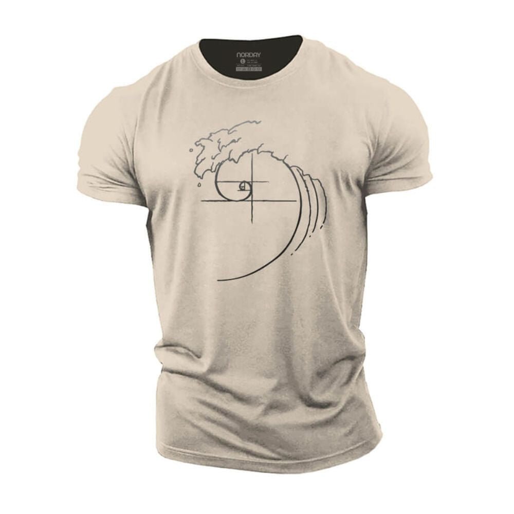 Ocean Wave Fibonacci Sequence T-Shirt - Norday SE