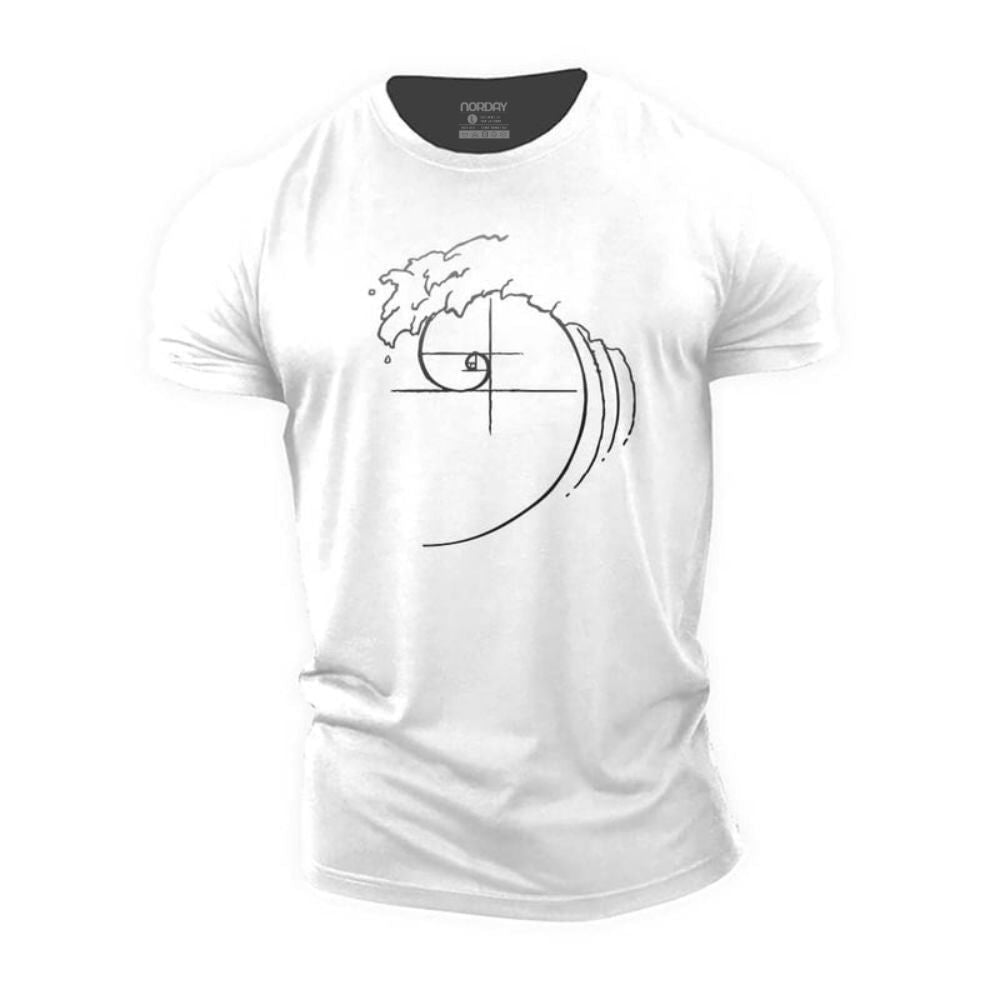 Ocean Wave Fibonacci Sequence T-Shirt - Norday SE