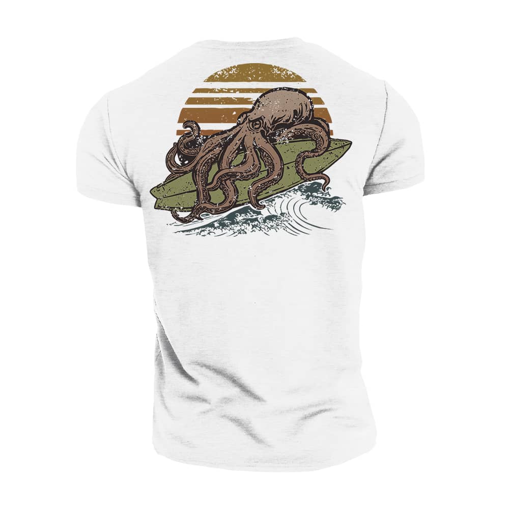 Octopus Surfing T-skjorte - Norday SE