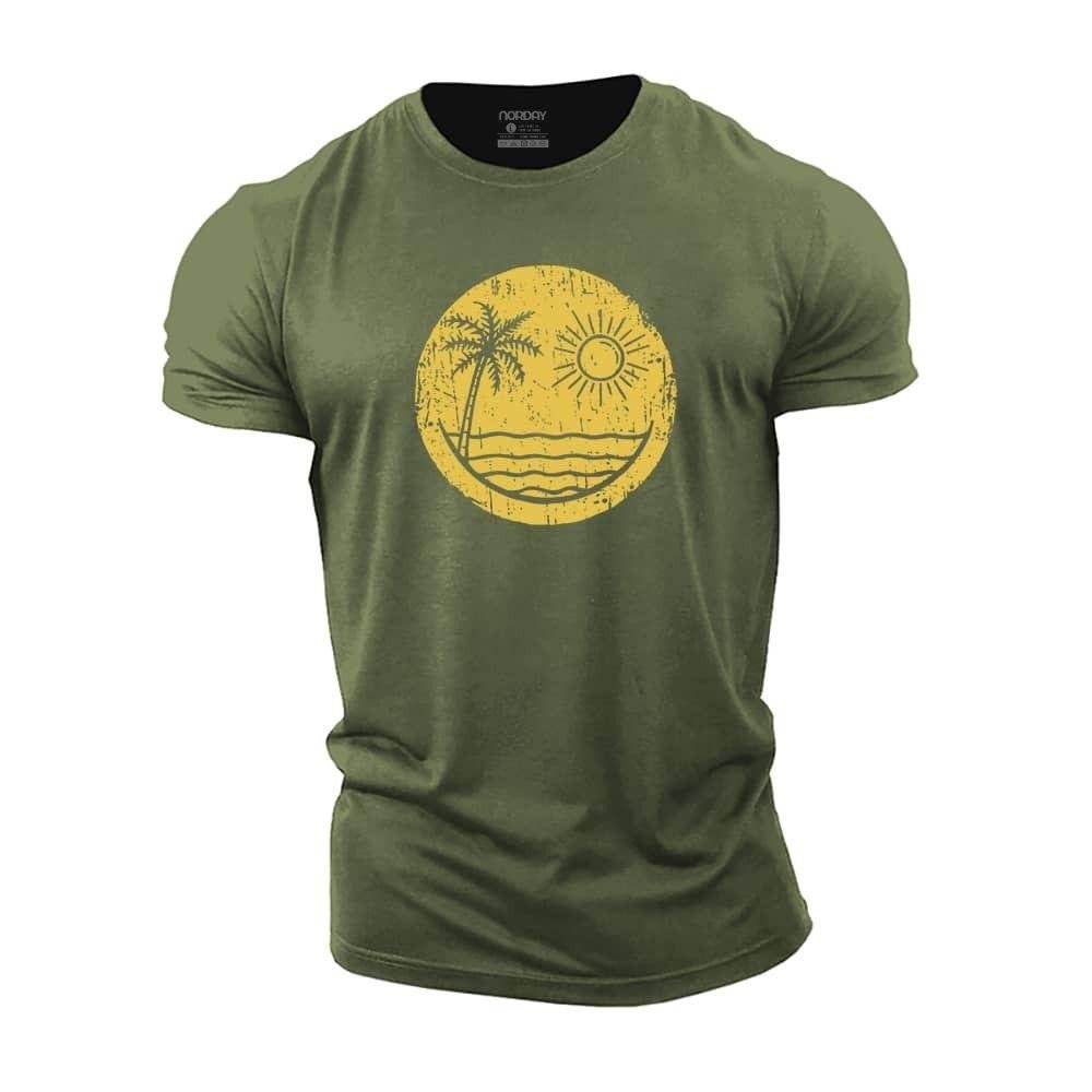 Palm Sun Smiley T-skjorte - Norday SE