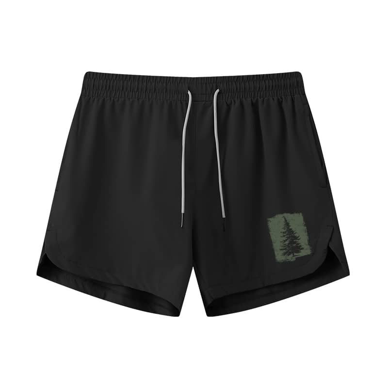 Pinetræs silhuett hurtigtørrende idrettsshorts - Norday SE