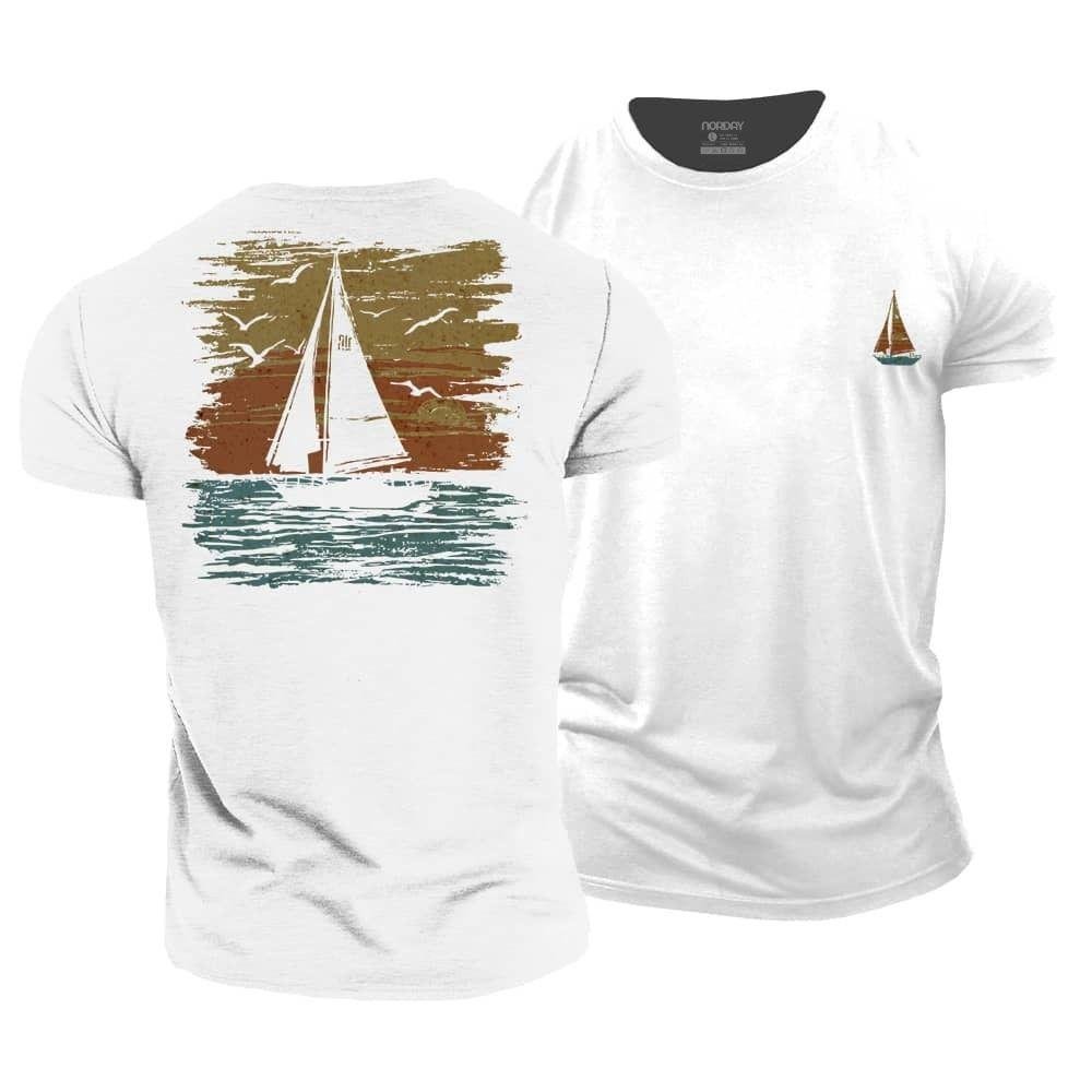 Seilbåt Solnedgang T-Shirt - Norday SE